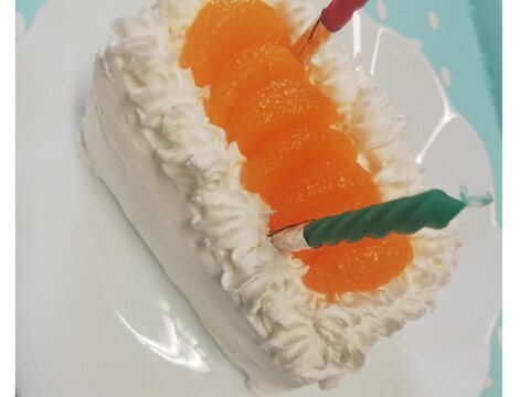 カステラで誕生日ケーキ